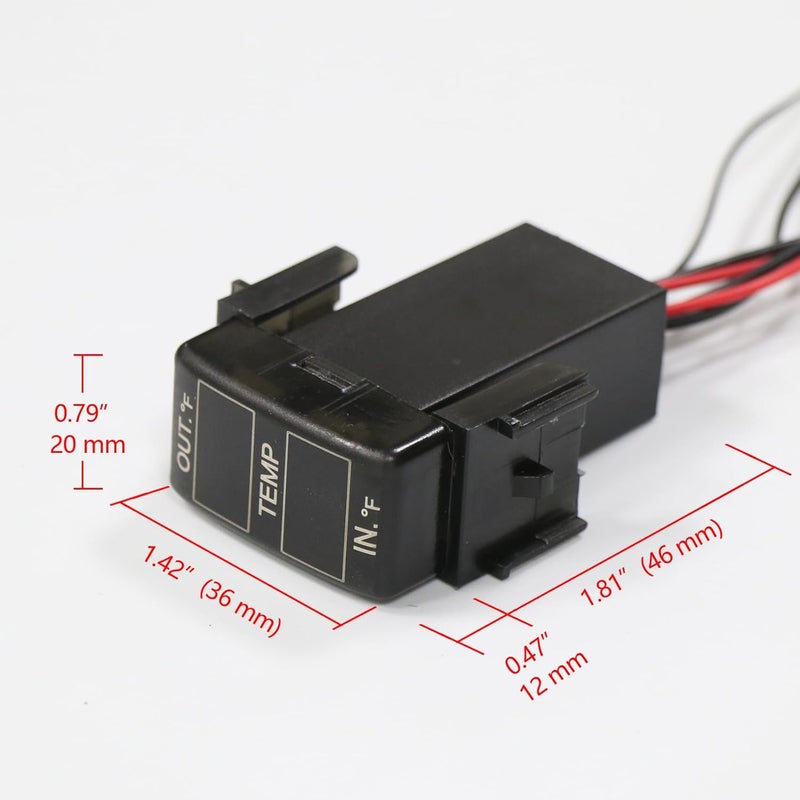 Timloon Car Internal and External Temperature Display, Fahrenheit Temperature, Dual Temperature Sensors Use for Nissan - Image 2